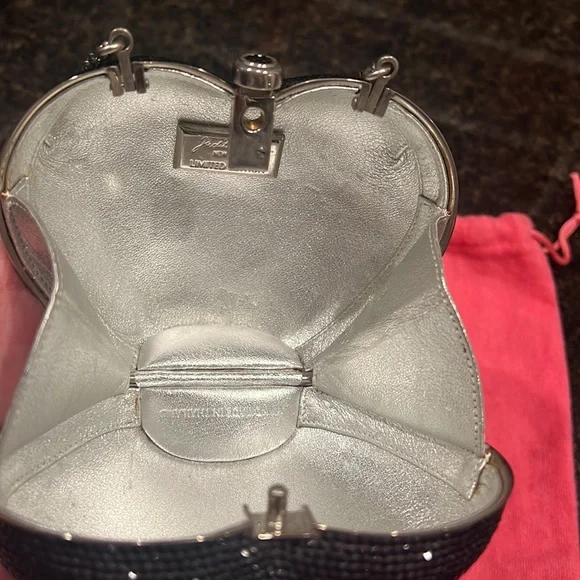 RARE Judith Leiber Heart & Snake Miniaudiere - Picture 7 of 12
